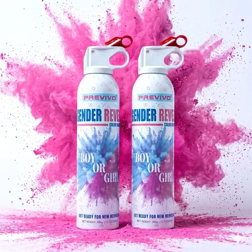 Miniatura 7 de Previvo Juego de Extintores para Revelación de Género - 2 Piezas de Spray de Humo Azul - Suministros de Fiesta 100% Biodegradables - Para