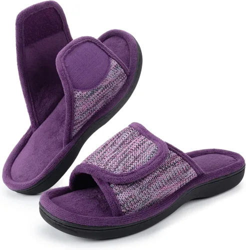 Miniatura 9 de RockDove - Pantuflas de espuma viscoelástica ajustables con envoltura para mujer