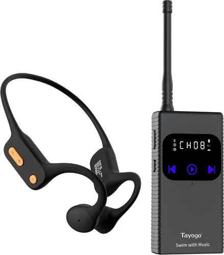 Miniatura 8 de Tayogo Auriculares de natación, auriculares impermeables de conducción ósea, comunicador de entrenador de natación, auriculares impermeables