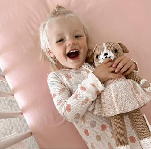 Miniatura 3 de Sábanas para cuna para bebé, paquete de 2 unidades, ropa de cama ultrasuave floral y rosa sólido para colchón de cuna y camas pequeñas, sábana