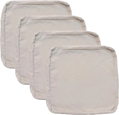 Miniatura 12 de FLYMEI Patio Cushion Covers 16x16x2.5 Waterproof Outdoor Cushion Cover Replacement 1Packs Outdoor Seat Cushion Slipcover for Rattan Chair Sofa, Beige