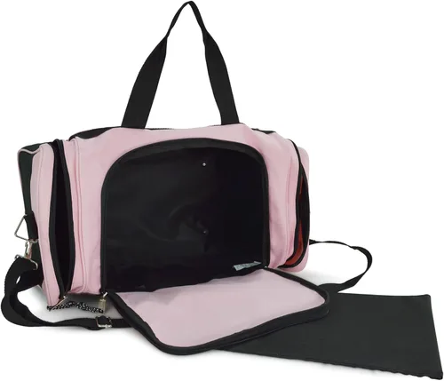 Miniatura 5 de DALIX - Bolsa deportiva para gimnasio y viajar de 19pulgadas, color negro, rojo, rosa, morado, azul marino, gris y azul, Rosado), DF-019-Pink