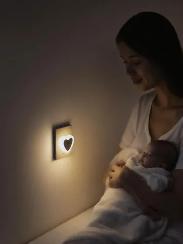 Miniatura 3 de Luces nocturnas LED enchufables (paquete de 4), sensor de atardecer a amanecer de encendido/apagado automático, luz nocturna en forma de corazón