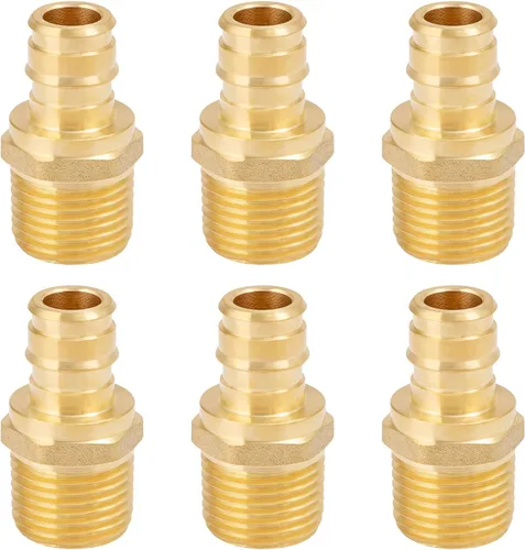 Miniatura 8 de SUNGATOR Paquete de 2 adaptadores Pex A de expansión de 1 x 1 pulgada macho NPT de latón sin plomo, ASTM F1960 solo para tubos Pex-A