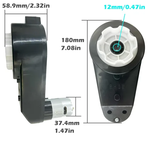 Miniatura 5 de 2 unidades de 12 voltios RS550 40000 RPM caja de cambios de motor de alta velocidad para ruedas eléctricas, par de motores de 12 V para piezas