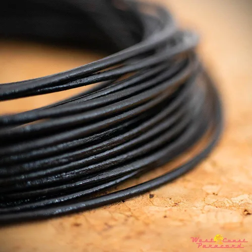Miniatura 2 de Tiras redondas de cuero genuino de 0.079 pulgadas para pulseras, collares, cuentas y otras joyas – 10 yardas / 29.9 ft – turquesa