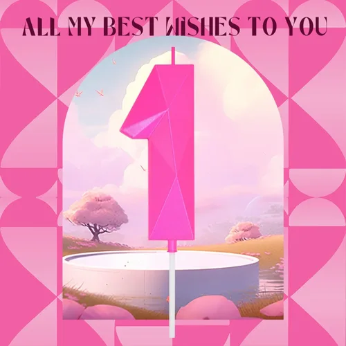 Miniatura 2 de DERVENTA Velas de cumpleaños con números grandes, 3D, color rosa, 3.7 pulgadas, decoración para tartas de fiesta, 1 pieza (número 3 rosa)