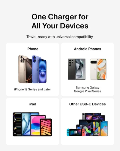 Miniatura 6 de Bloque de Carga USB C Belkin 25W – Carga Súper Rápida PD3.0 PPS - Samsung Galaxy S25, S24, Apple iPhone 17, Air, Pro, Pro Max, AirPods, Apple Watch