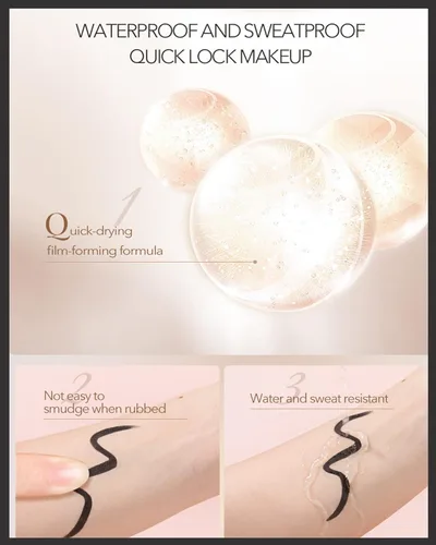 Miniatura 2 de Lápiz delineador de ojos de gel a prueba de manchas negro impermeable con sacapuntas, a prueba de decoloración, lápiz delineador de ojos suave, 2