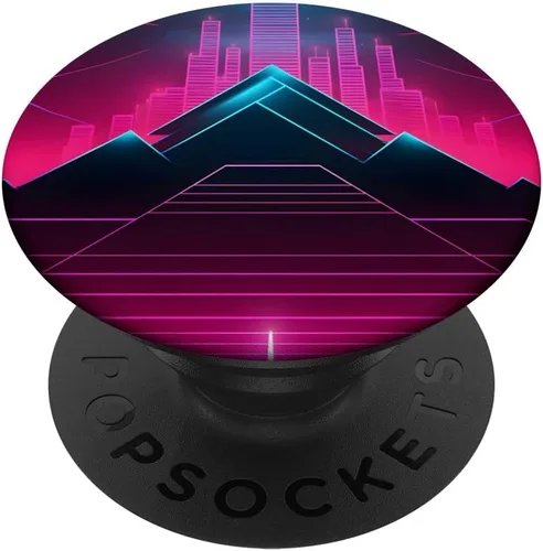 Miniatura 6 de Retrowave 80s Vaporwave Synthwave PopSockets MagSafe PopGrip for iPhone