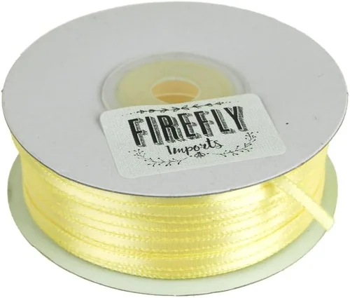 Miniatura 24 de HOMEFORD Cinta de satén de doble cara para envolver regalos, 1/8 pulgadas, 100 yardas, oro antiguo