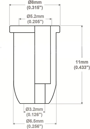 Miniatura 3 de Casquillos de guitarra para cuerdas de guitarra, hebillas de montaje, virolas a través del cuerpo para bujes para piezas de instrumentos de guitarra