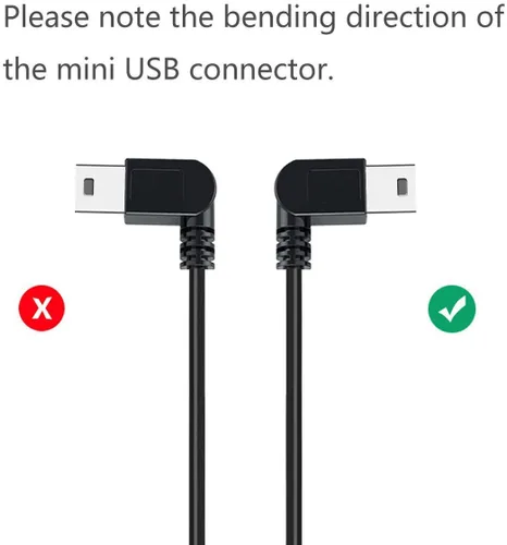 Miniatura 3 de Cable de carga para cámara de salpicadero, mini USB de 6.5 pies, espejo de cámara de salpicadero, cable de alimentación GPS, compatible con Garmin