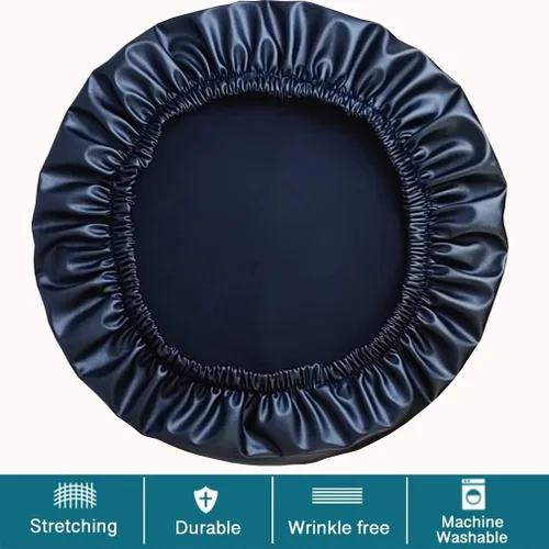 Miniatura 4 de Fundas para taburete PU - Fundas lavables y resistentes al agua para asiento redondo con bandas elásticas para sillas de 12-17 pulgadas