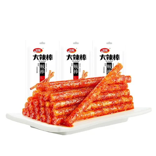 Miniatura 12 de Tiras Picantes - Latiao de Gluten Picante, Aperitivo Especial Chino Informal, Hecho de Trigo/Chile/Especias, Bajo en Azúcar y Calorías, Mejor