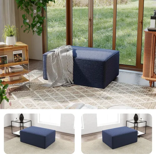 Miniatura 35 de Sofá Seccional Comprimido de 106" Sofás Modulares en Forma de L con Chaise, Espuma de Alta Densidad Sin Ensamblaje Requerido, 4 Piezas
