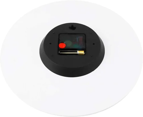 Miniatura 5 de Reloj de pared digital Who Cares Jumbled Numbers Reloj de PVC de 10 x 10 pulgadas, silencioso sin tictac, decorativo para el hogar, cocina, baño