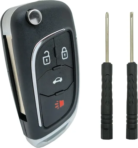 Miniatura 9 de Carcasa de repuesto para llavero compatible con Chevrolet Chevy Equinox Sonic GMC Terrain, control remoto de entrada sin llave para llave de coche