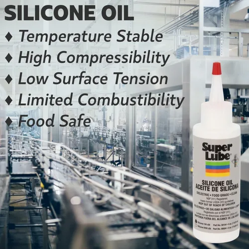 Miniatura 2 de Super Lube Aceite de silicona CST de alta y baja temperatura (transparente, botella de 4 onzas) Certificado NSF de grado alimenticio y limpio