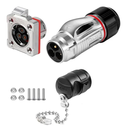 Miniatura 10 de CNLINKO BD-20 Conector impermeable industrial Conector circular IP68 Conector de enchufe rápido del lado del dispositivo Conector de aviación