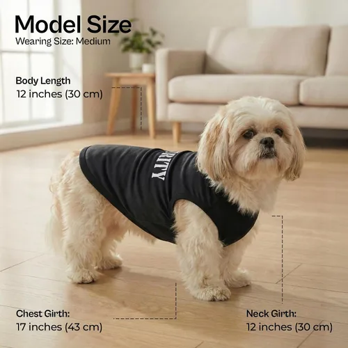 Miniatura 3 de Camiseta para perro Parisian Pet con palabra "Security" bordada Camiseta sin mangas para perros - 100% algodón, transpirable Camiseta de seguridad