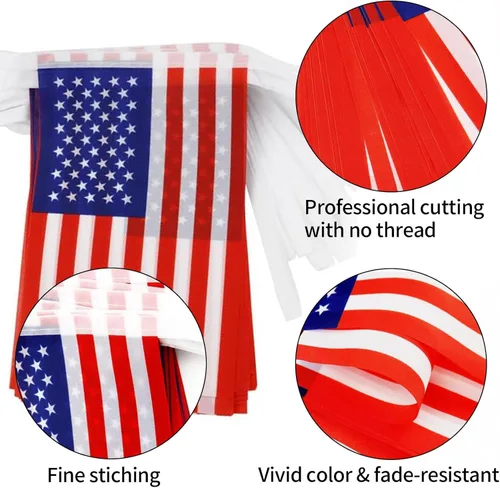 Miniatura 3 de Bandera de Estados Unidos, pequeña bandera americana, mini banderas de Estados Unidos, utilizada para fiestas, escuela, eventos deportivos, USA