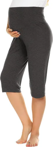 Ekouaer Pantalones cortos de maternidad para mujer, pantalones capri de maternidad, pantalones cortos de yoga, pantalones cortos para embarazo,