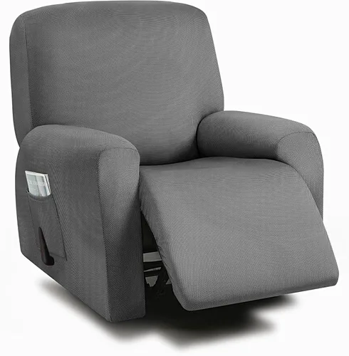 Miniatura 21 de ULTICOR Fundas para Sofá Reclinable de 8 Piezas, Fundas Elásticas de Hilo Teñido para Sofá Reclinable de 3 Cojines, Fundas Deslizables para Sofá