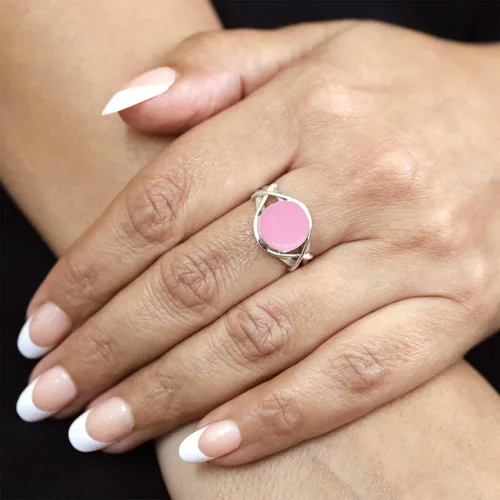 Miniatura 3 de JEWELOPORIUM Anillo de plata de ley 925 para mujer, concha de abulón de cornalina, zafiro creado, ámbar y amatista, joyería de piedras preciosas