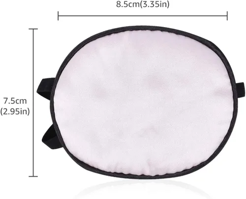 Miniatura 5 de eZAKKA Parches para ojos para adultos y niños, ojo izquierdo y derecho, 2 parches de seda para ojos perezosos después de cirugía, ambliopía, negro
