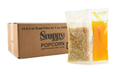 Miniatura 6 de Snappy Snap-Paks - Paquetes de porciones de palomitas todo en uno para máquina popping de 6 onzas, granos, aceite y sal, 24