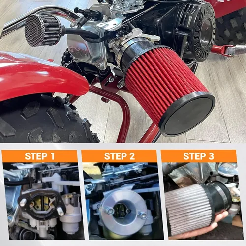 Miniatura 5 de Kit de filtro de aire de entrada para karts y mini motos de 6.5 HP para Honda Clone GX160 GX200 Go Kart 68120 69730 60363 Predator 212cc Coleman