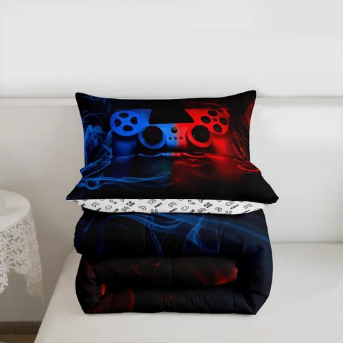 Miniatura 7 de Erosebridal Juego de edredón individual para niños, juegos de ropa de cama gaming, juegos de edredón gamer, juego de ropa de cama para niños Multi 10