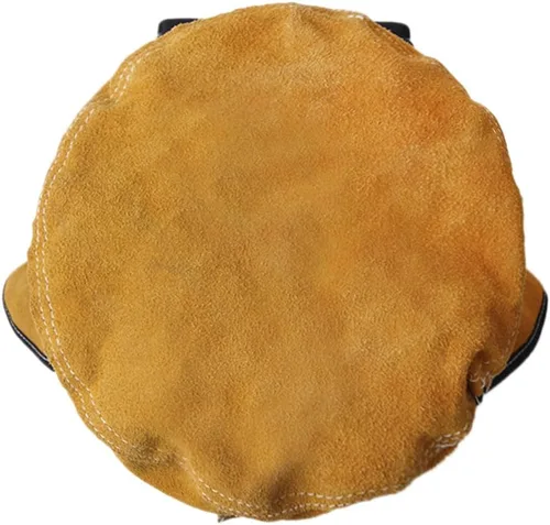 Miniatura 7 de Cómodo casco de soldadura de cuero, soldador de molienda de equipo protector de trabajo sombrero de soldadura llama resistente al calor anti-polvo