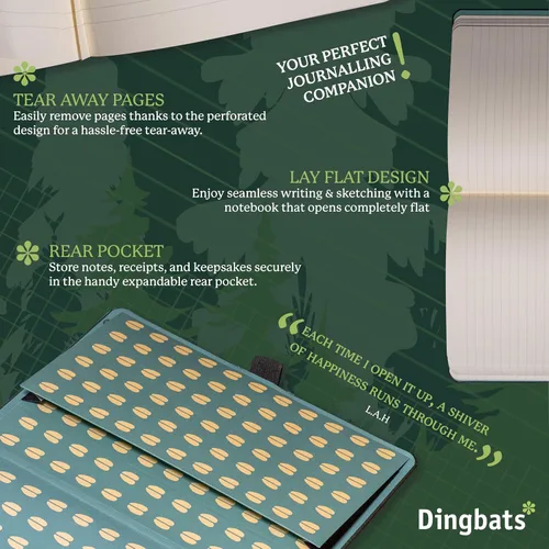 Miniatura 5 de Dingbats Cuaderno Diario A5 de Vida Silvestre Tapa Dura, Papel Crema 100gsm A Prueba de Tinta, 6.1 x 8.5 pulgadas, 192 páginas