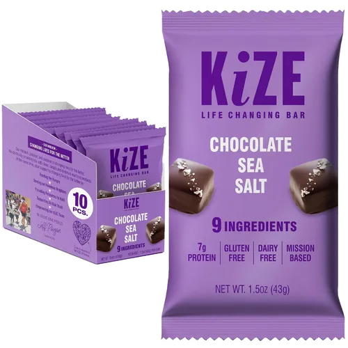 Miniatura 27 de KiZE Energy Bars - Barras energéticas de reemplazo de comidas con alto contenido de proteínas, a base de mantequilla de almendras, sin gluten, sin