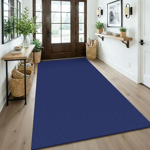 Miniatura 217 de KOZYFLY - Tapetes para entrada, lavable, tejido, con respaldo de goma antideslizante, de algodón, interiores, cocina, entrada, vestíbulo y puerta