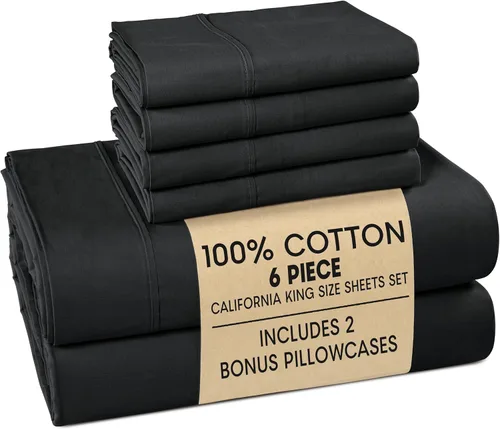 Miniatura 133 de Casa Platino Sábanas de cama individual XL, sábanas de 100 % algodón con 2 fundas de almohada, tejido percal crujiente y sensación acogedora, verde