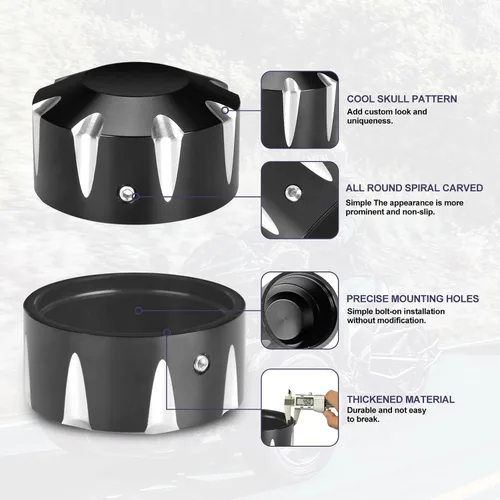 Miniatura 2 de Cubiertas de eje delantero Tuercas para accesorios de triciclo Can Am Spyder, tapas de eje de rueda delantera de aluminio para Can-Am Spyders 2018