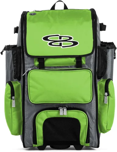 Miniatura 79 de Boombah Rolling Superpack - Bolsa para equipo de béisbol/sóftbol, varios colores, mango telescópico y capacidad para 4 murciélagos, versión