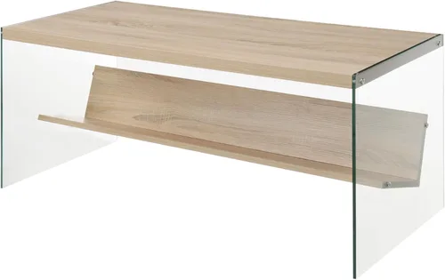 Miniatura 10 de Convenience Concepts SoHo - Mesa auxiliar, gris desgastado/vidrio Gris(Weathered Gray)