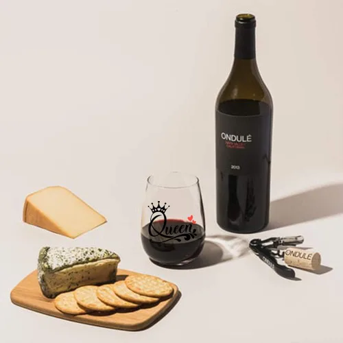 Miniatura 3 de Perfectinsoy Divertida copa de vino de reina, regalo único de reina para hermanas, mujeres, novia, ella, esposa, amiga, despedida de soltera