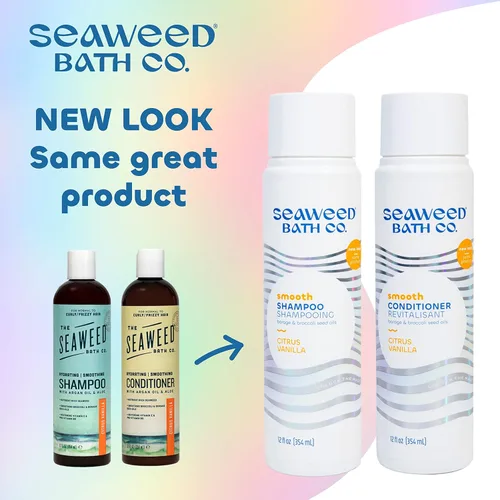 Miniatura 2 de Seaweed Bath Co. - Juego de champú y acondicionador suave, vainilla cítrica, hidrata con aloe, aceite de borraja y aceite de semillas de brócoli