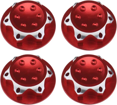 4 piezas de tuerca hexagonal para automóvil RC de 0.669 in, cubierta antipolvo, repuesto para automóvil RC de 1/8, camión todoterreno RC compatible