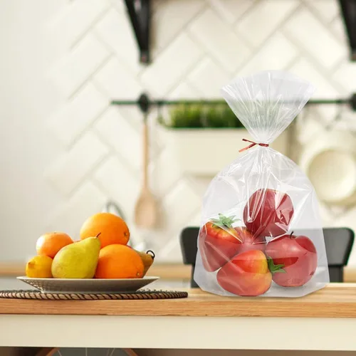 Miniatura 7 de Morepack Bolsas de celofán de fondo plano, 100 unidades, 10 x 4 x 14 pulgadas, bolsas de regalo de celofán de fondo plano transparente con lazos