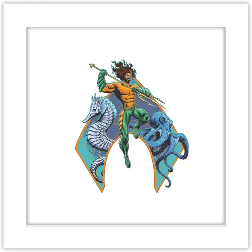 Trends International Gallery Pops DC Comics Movie Aquaman y el Reino Perdido - Póster gráfico de pared con emblema de Aquaman, 12.00 x 12.00 Versión