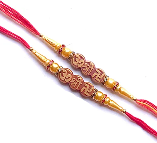 Miniatura 4 de Juego de 3 pulseras Rakhi Raksha Bandhan hechas a mano Rakhee Raksha Bandhan Raksha Bandhan regalo de color y diseño pueden variar