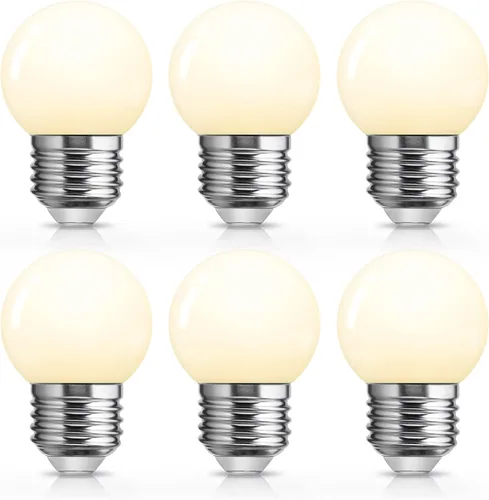 Bombillas LED de bajo vatio, equivalente a 1 W, 15 W, blanco suave, 3000 K, esmerilado, pequeñas bombillas G40 para espejo de tocador, baño, porche,