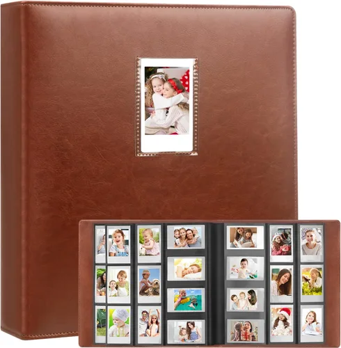Miniatura 16 de Veicevol Álbum de Fotos de 360 Bolsillos para Cámara Fujifilm Instax Mini, Álbum para Fotos Polaroid, Cubierta de Cuero, Álbum de Fotos para Cámara