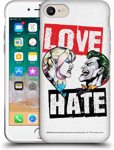 Miniatura 25 de Head Case Designs Funda de gel suave con licencia oficial de Batman DC Comics Love Hate Joker Harley Quinn Graphics [protección de grado militar]